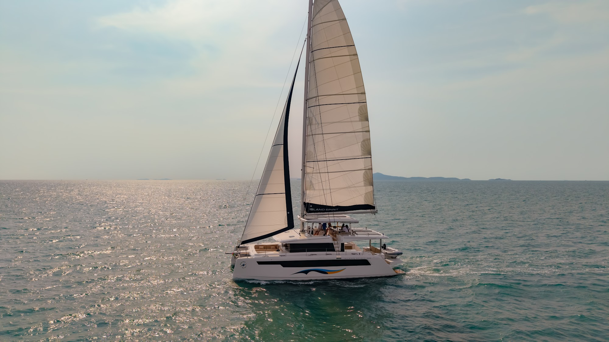 Good Ol' Days Island Spirit 525 catamaran sailing in the British Virgin Islands